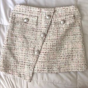 Storets pink & cream tweed skirt